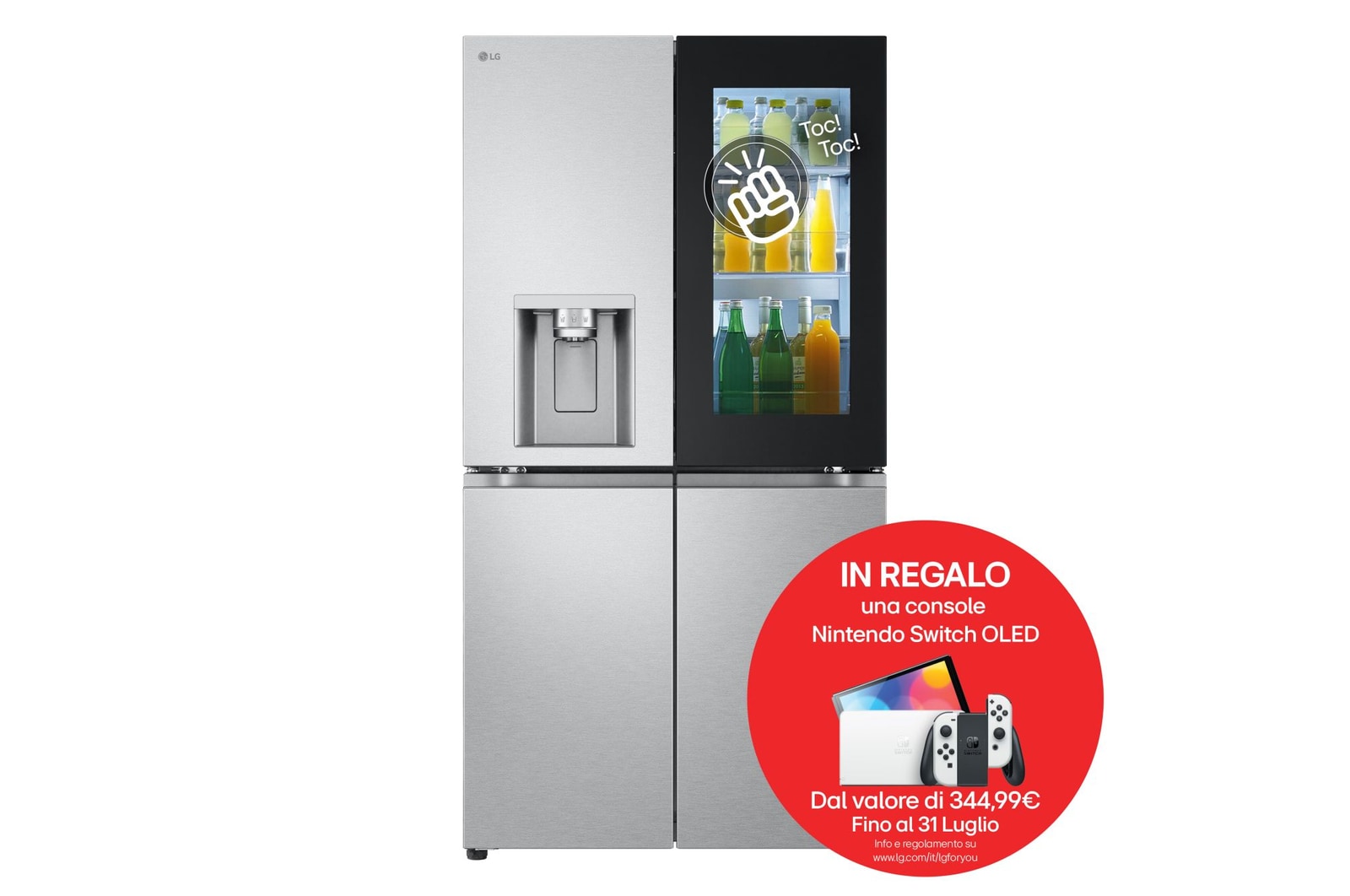 Foto frontale del frigorifero LG GMG960MBJE
