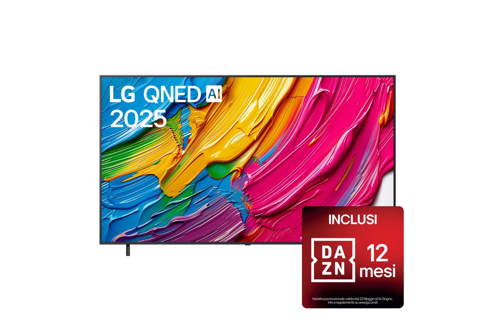 Foto frontale del TV LG QNED80 86