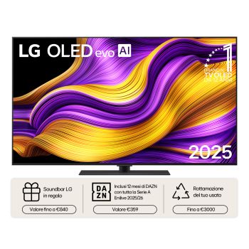 Immagine frontale del TV LG OLED evo AI G5 4K OLED55G56LS