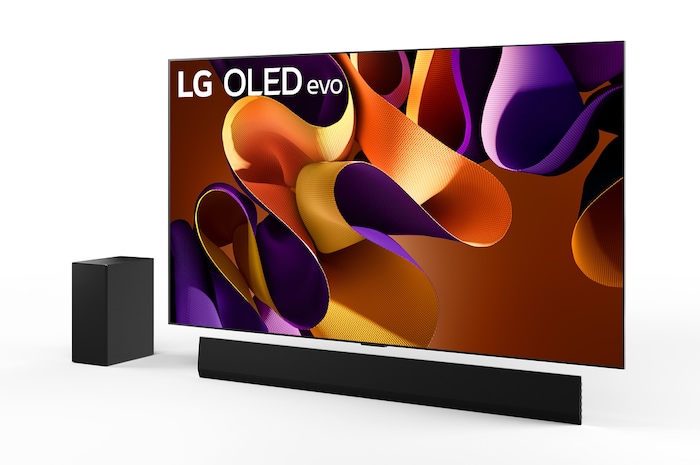 Immagine del TV OLED evo serie G4 e della soundbar SG10TY