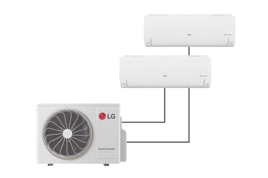 LG Offerta Kit Esclusivo: MU2R15.U13 + DUALCOOL Libero Smart Climatizzatore Inverter 9000 BTU, Wi-Fi ThinQ®, Riscaldamento, Comfort Air, 2NLIBERO9915.MULT