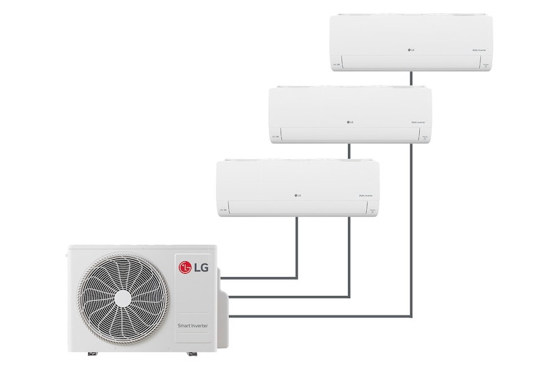 LG Offerta Kit Esclusivo: MU3R19.U23 + DUALCOOL Libero Smart Climatizzatore Inverter 9000 BTU, Wi-Fi ThinQ®, Riscaldamento, Comfort Air + DUALCOOL Libero Smart Climatizzatore Inverter 12000 BTU, Wi-Fi ThinQ®, Riscaldamento, Comfort Air, 3LIBERO9912.MULTI