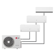 Vista frontale di Offerta Kit Esclusivo: MU3R19.U23 &#43; DUALCOOL Libero Smart Climatizzatore Inverter 9000 BTU, Wi-Fi ThinQ®, Riscaldamento, Comfort Air &#43; H12S1D.NS1 3S1SMT912.MULTI