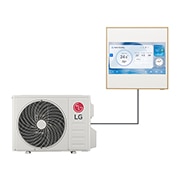 Vista frontale di Condizionatore monosplit ARTCOOL Gallery LCD | 9000 BTU | Raffrescamento, Riscaldamento, Flusso aria 3D, Wi-Fi A09GA2S