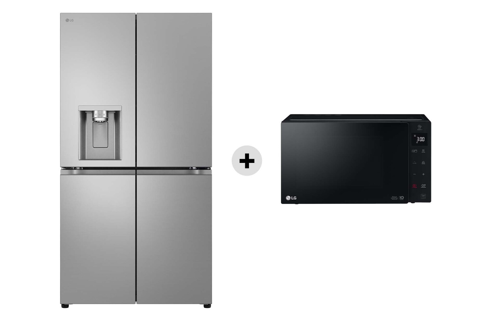 Vista frontale di Offerta Kit Esclusivo: Frigorifero Multidoor | Classe E + Microonde 25 litri, potenza 1000W GML960PYBE.MHGDS