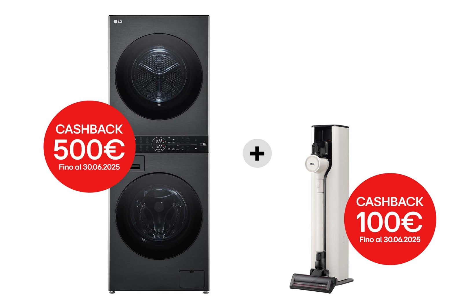 Kit esclusivo WashTower e aspirapolvere WT1210BBF.PRIME1C