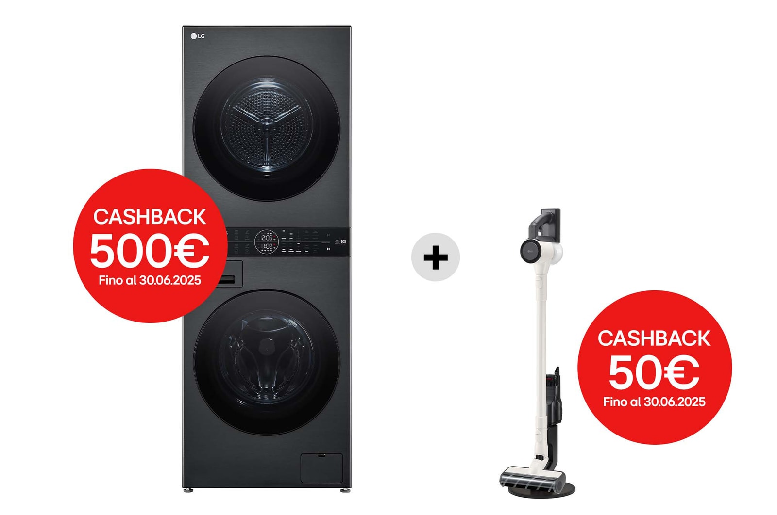 Kit esclusivo WashTower e aspirapolvere WT1210BBF.SLIM1C