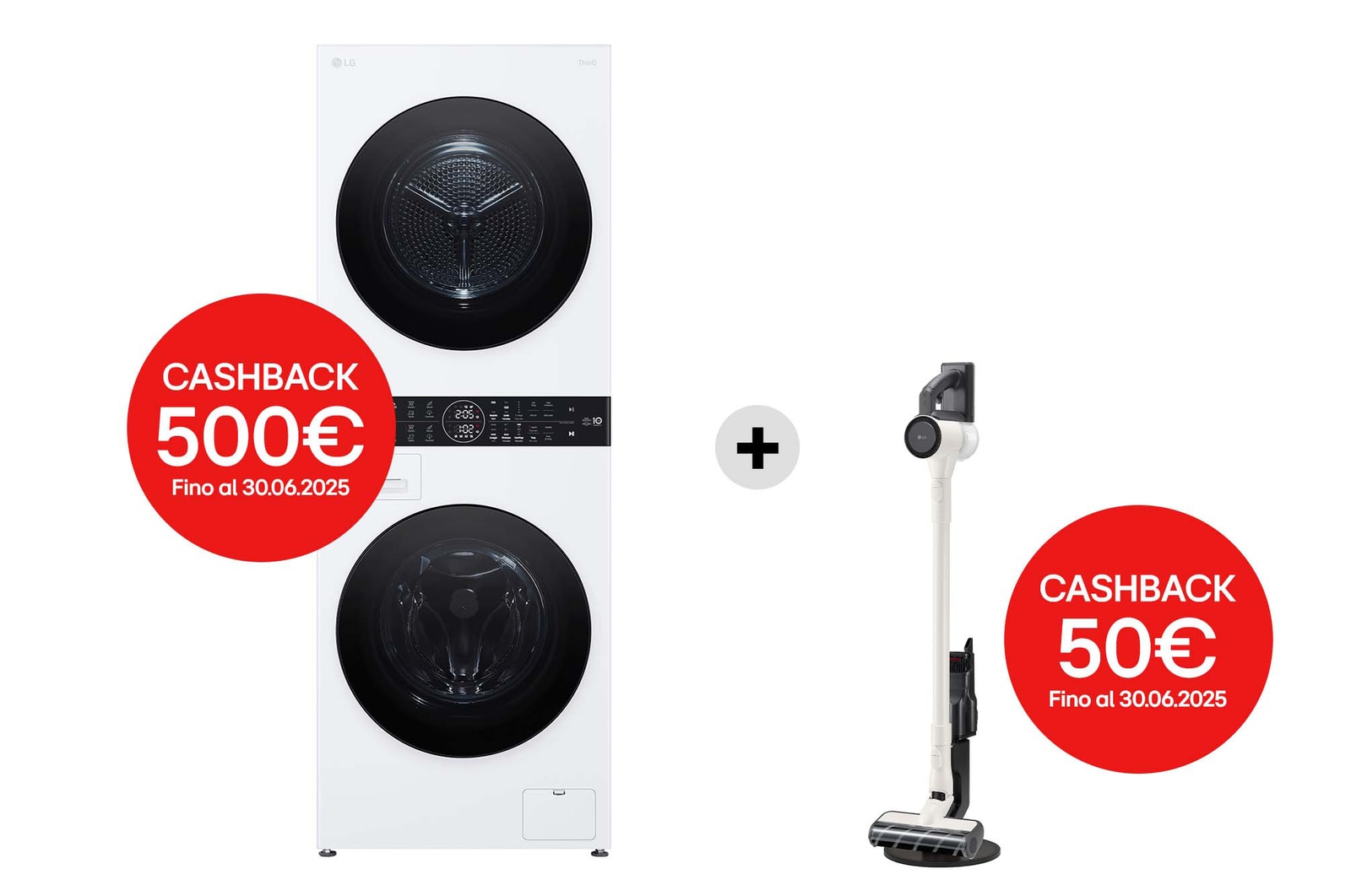 Kit esclusivo WashTower  e aspirapolvere WT1210WWF.SLIM1C