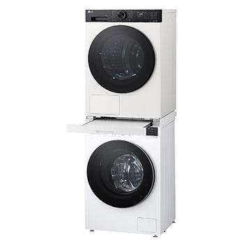 Vista frontale di Offerta Kit Esclusivo: Lavatrice smart 9kg  Serie X5 Classe A-40% | Asciugatrice 9Kg Pompa di calore DUAL Inverter Serie X5 Classe B| Kit di giunzione per colonna bucato con ripiano estraibile F4NX5009TLC.RNX5009