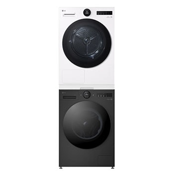 Vista frontale di Offerta Kit Esclusivo: Lavatrice 13kg Next AI DD™ Serie X7 | Asciugatrice 10Kg Pompa di calore DUAL Inverter Serie X7 | Kit di giunzione per colonna bucato F4X7013TBB.RHX7010