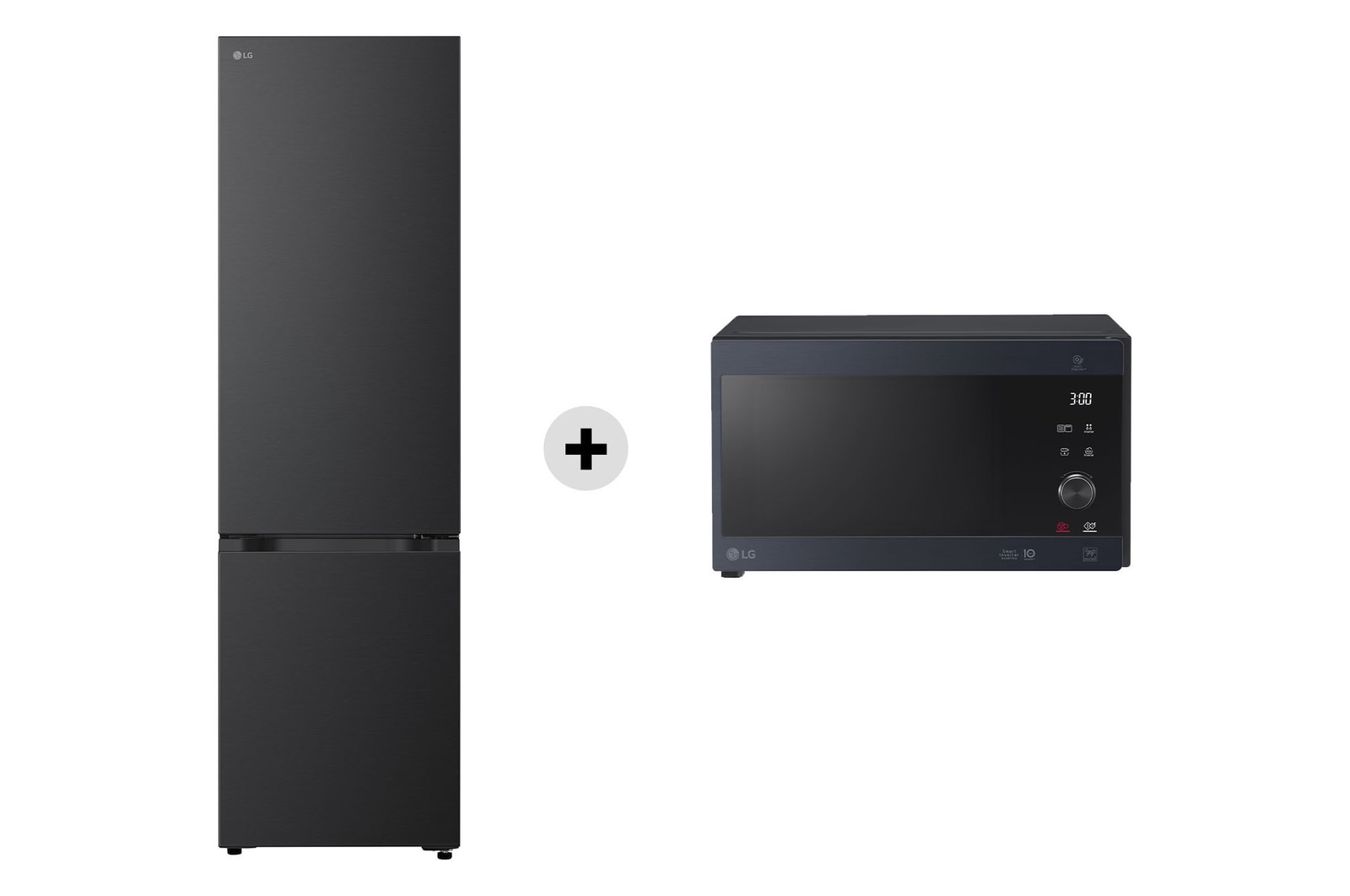 Offerta Kit Esclusivo: Frigorifero combinato Fit & Max 60cm, Classe A, 375L +  Microonde NeoChef 25 litri, potenza 1000W