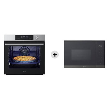 Offerta Kit Esclusivo: Forno InstaView | 76L Classe A+ | Blue + Microonde da incasso 25 litri, 900W | Nero/deco acciaio nero