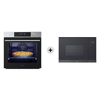Offerta Kit Esclusivo: Forno InstaView | 76L Classe A+ | Blue + Microonde da incasso 25 litri, 900W | Nero/deco acciaio nero