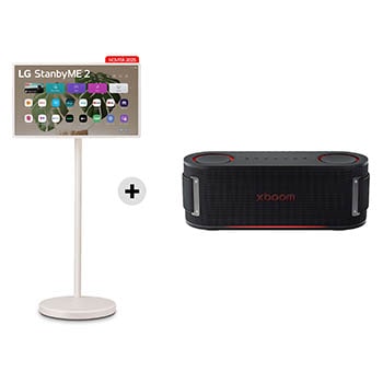 LG Offerta Kit Esclusivo: StanbyME 2 Schermo super portatile da 27'' Touchscreen webOS + xboom Bounce by will.i.am | Speaker Bluetooth 40W, 27LX6TDGA.BOUNCE