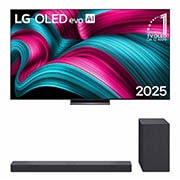Vista frontale di Offerta Kit Esclusivo: TV 83 pollici LG OLED evo AI C5 4K + Soundbar SC9S | 3.1.3 canali, 400W OLED83C54.SC9