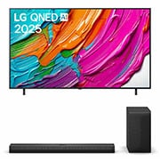 Foto frontale TV e Soundbar 75QNED8EA6B.S70TY