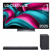 Foto frontale kit esclusivo TV e Soundbar OLED55C55.SC9S