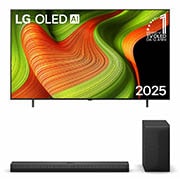 Foto frontale TV e Soundbar OLED65B56.S70TY