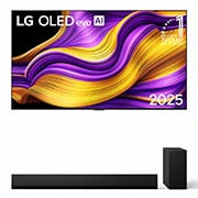 Vista frontale di Offerta Kit Esclusivo: TV 65 pollici LG OLED evo AI G5 4K + Soundbar SG10TY I 420W su 3.1 canali OLED65G54.SG10TY