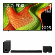 Vista frontale di Offerta Kit Esclusivo: TV 83 pollici LG OLED AI B5 4K + Soundbar Home Cinema LG S95TR OLED83B56.S95TR