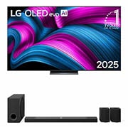 Vista frontale di Offerta Kit Esclusivo: TV 83 pollici LG OLED evo AI C5 4K + Soundbar Home Cinema LG S95TR OLED83C5E.S95TR