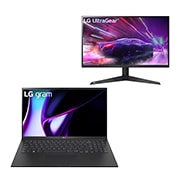 Vista frontale di Offerta Kit: Notebook gram 15.6&#34; Ultra7 &#43; Monitor gaming UltraGear 24&#34; Serie GQ50F 15Z90SAA78D.24GQ50