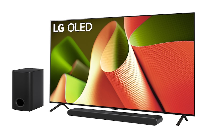 Immagine del TV OLED evo serie B4 e della soundbar S77TY