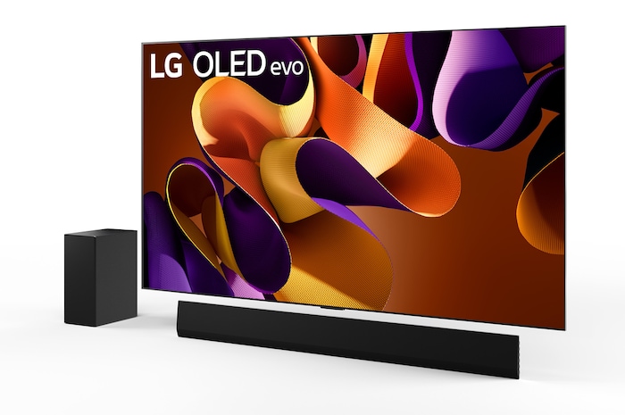 Immagine del TV OLED evo serie G4 e della soundbar SG10TY