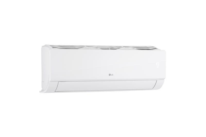 Vista laterale destra del climatizzatore monosplit LG DUALCOOL Libero Smart.