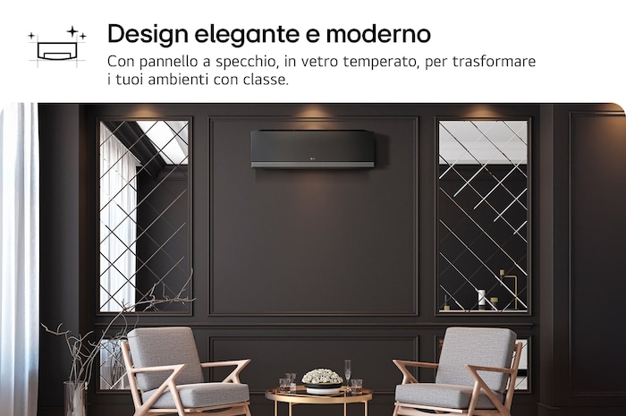 Design elegante e moderno condizionatore Monosplit AA09SP
