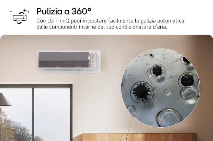 Pulizia con LG ThinQ condizionatore Monosplit AA09SP