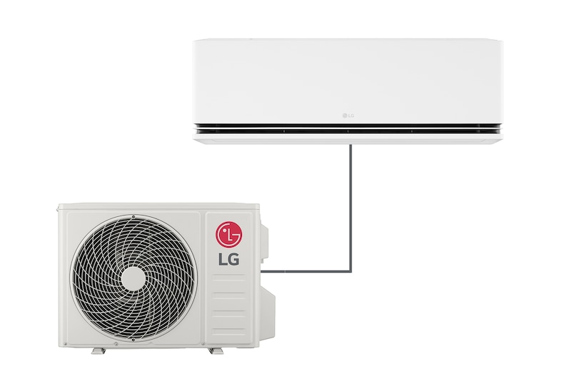 Vista frontale del Condizionatore monosplit DUALCOOL Premium AI Air | 9000 BTU | AI Air, Soft air H09S1PA