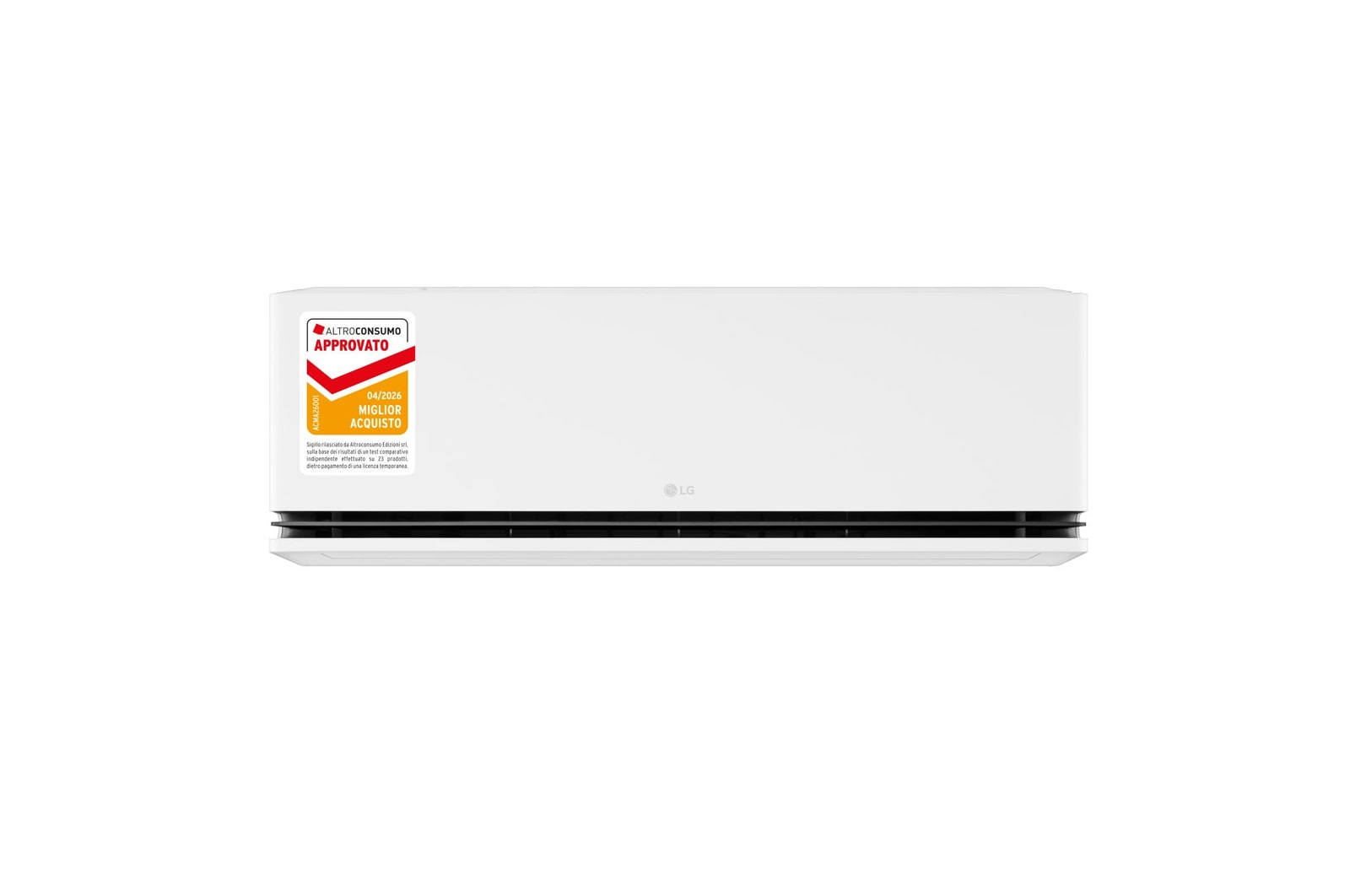 Vista frontale del condizionatore single-split LG DUALCOOL da 9000 BTU con AI Air H09S1DA