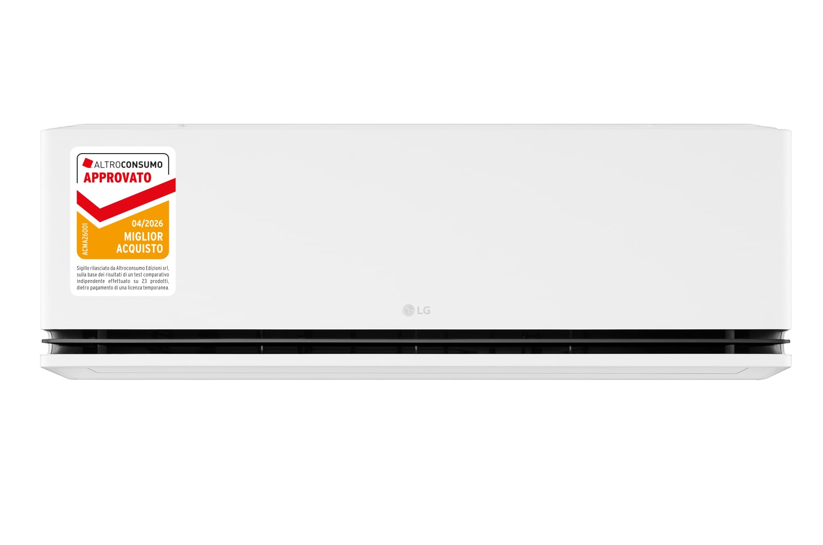 Vista frontale del condizionatore single-split LG DUALCOOL da 9000 BTU con AI Air H09S1DA