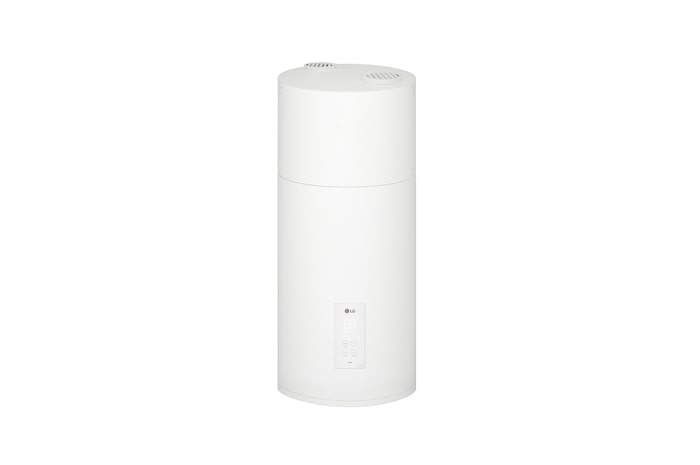 Top view of LG Heat Pump Water Heater WH10ESF0.HA in essence white with a wall-mounted design.