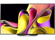 LG OLED B3 che mostra un’immagine astratta colorata. 