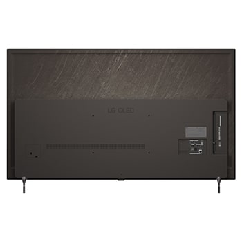 超薄型デザインと極細ベゼルを備えたLG OLED AI B6が、スタイリッシュなリビング空間に壁掛けで設置されている。画面には虹色のトーンで彩られた風景と、層をなす山々の造形が映し出されている。