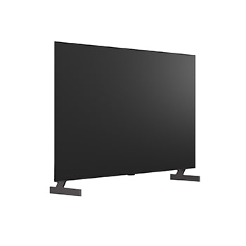 超薄型デザインと極細ベゼルを備えたLG OLED AI B6が、スタイリッシュなリビング空間に壁掛けで設置されている。画面には虹色のトーンで彩られた風景と、層をなす山々の造形が映し出されている。