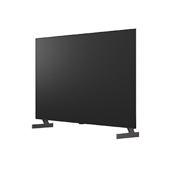 超薄型デザインと極細ベゼルを備えたLG OLED AI B6が、スタイリッシュなリビング空間に壁掛けで設置されている。画面には虹色のトーンで彩られた風景と、層をなす山々の造形が映し出されている。