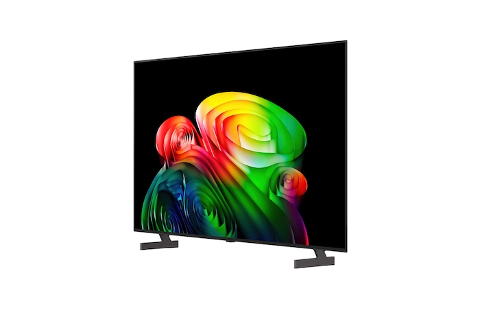 LG OLED AI B6が惑星と星の分割画面を映し出し、Anti-Glareマットディスプレイと、Perfect BlackおよびPerfect Colorを比較している。後者はあらゆる光環境下でより鮮明な画質を実現し、カラーボリュームと色再現忠実度についてUL認証とIntertek認証を取得している。