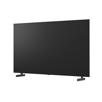 超薄型デザインと極細ベゼルを備えたLG OLED AI B6が、スタイリッシュなリビング空間に壁掛けで設置されている。画面には虹色のトーンで彩られた風景と、層をなす山々の造形が映し出されている。