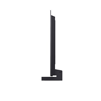 LG OLED evo AI C6 is wall-mounted in a styled living space, featuring an ultra-slim design with narrow bezels, and it displays a riverside cityscape at sunset on screen.