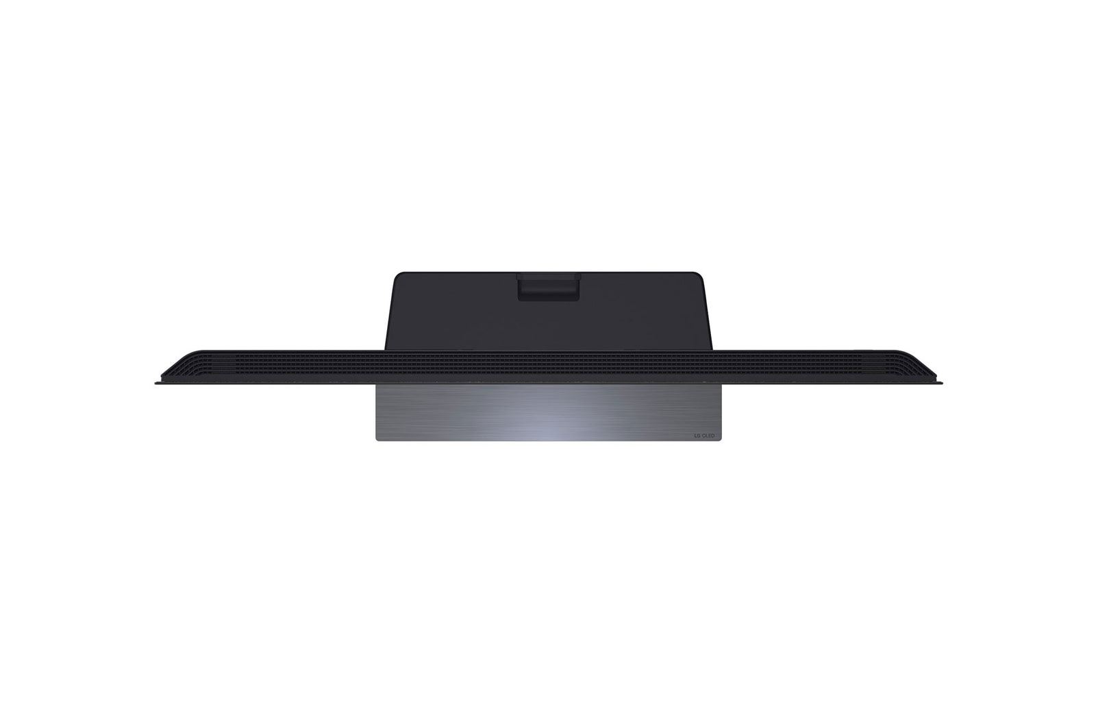 LG OLED evo AI C6 is wall-mounted in a styled living space, featuring an ultra-slim design with narrow bezels, and it displays a riverside cityscape at sunset on screen.