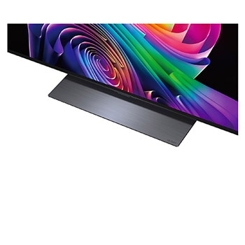 LG OLED evo C6 AI TV’s alpha 11 AI Processor 4K Gen3 glows in purple and blue light on a dark circuit board, highlighting the Dual AI Engine and delivering NPU up to x5.6 faster, CPU 50% faster, and GPU 70% stronger performance.