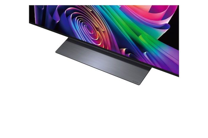 LG OLED evo C6 AI TV’s alpha 11 AI Processor 4K Gen3 glows in purple and blue light on a dark circuit board, highlighting the Dual AI Engine and delivering NPU up to x5.6 faster, CPU 50% faster, and GPU 70% stronger performance.