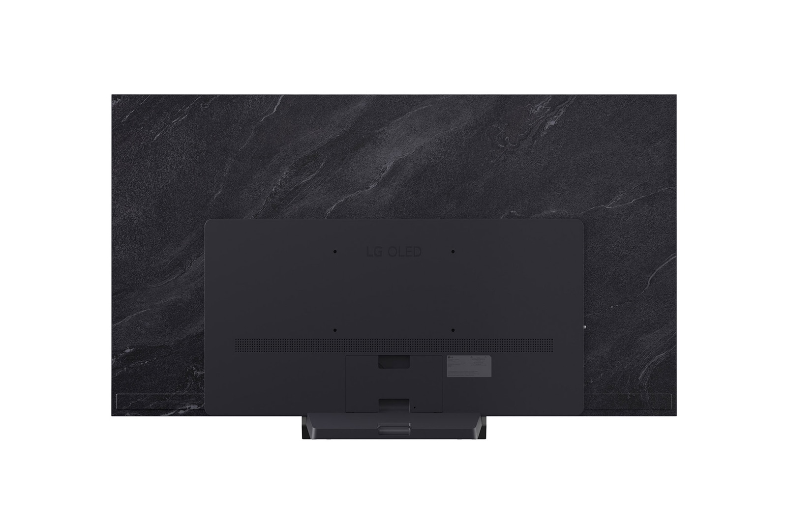 LG OLED evo AI C6 features AI Hub for personalization, with an AI icon above a remote control surrounded by labels for Multi AI Search, AI Concierge, AI Voice ID with My Page, AI Chatbot, AI Picture Wizard, and AI Sound Wizard.