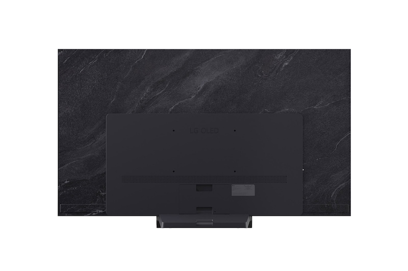 LG OLED evo AI C6 features AI Hub for personalization, with an AI icon above a remote control surrounded by labels for Multi AI Search, AI Concierge, AI Voice ID with My Page, AI Chatbot, AI Picture Wizard, and AI Sound Wizard.