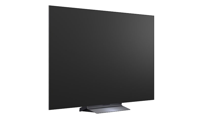 LG OLED evo AI C6 features AI Hub for personalization, with an AI icon above a remote control surrounded by labels for Multi AI Search, AI Concierge, AI Voice ID with My Page, AI Chatbot, AI Picture Wizard, and AI Sound Wizard.