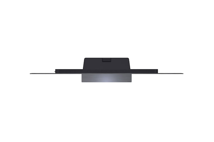 LG OLED evo AI C6 is wall-mounted in a styled living space, featuring an ultra-slim design with narrow bezels, and it displays a riverside cityscape at sunset on screen.