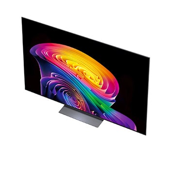 LG OLED evo AI C6 with Brightness Booster Pro shows a dark scene where glowing particles surrounding a deer silhouette, delivering up to 3.2x brighter peak brightness with higher luminance and clearer detail.
